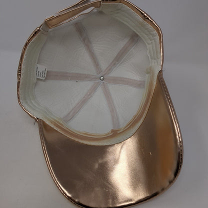Unbranded Strapback Hat Pink One Size Adjustable Metallic 6 Panel Blank