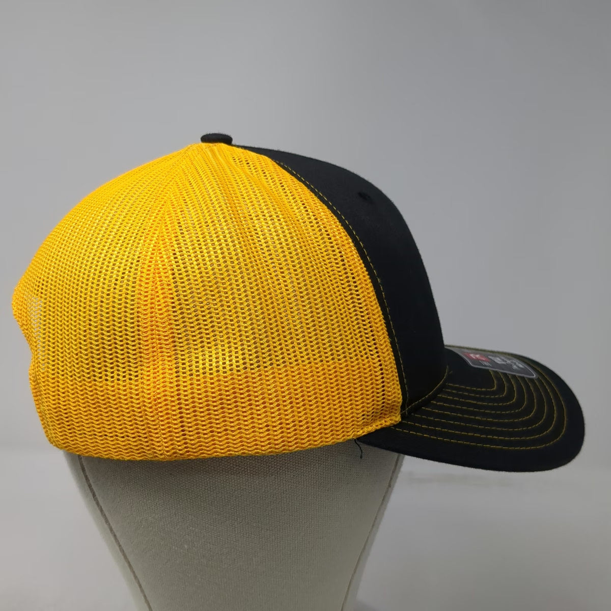 Richardson 112 Trucker Hat Black Yellow L Mesh Back Snapback Mexican Restaurant