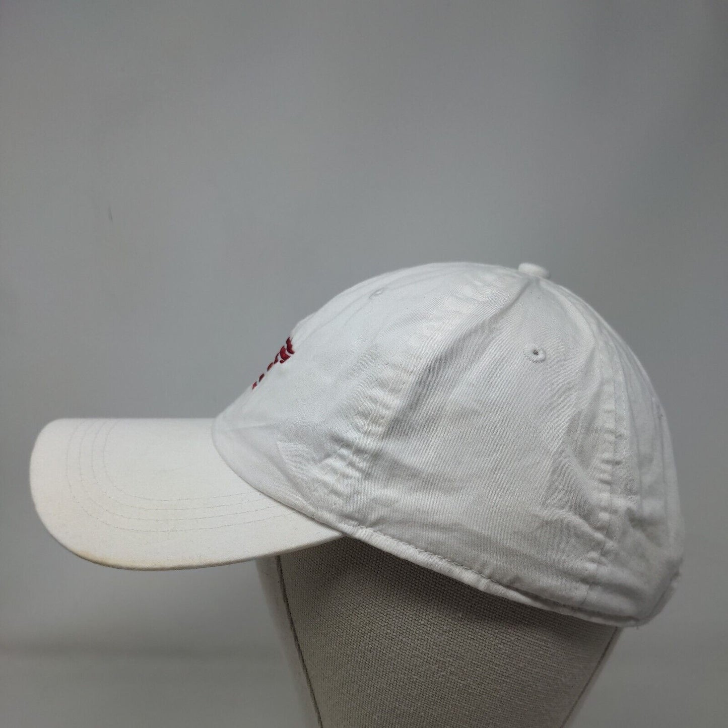 American Flag Bear Strapback Hat White Classic Cut Embroidered Ahead