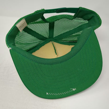 Green White Trucker Hat 3D Plush Bird Duck Chicken Novelty Foam Mesh Gag Vintage