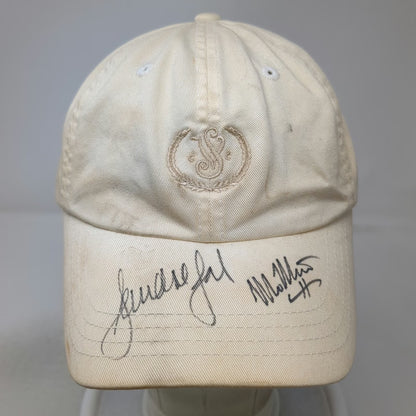 Imperial Baseball Cap Beige One Size Autographed Signed Cotton Crest Hat