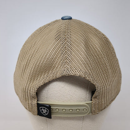 Ariat Patch Snapback Rope Trucker Hat Multi One Size Mesh Back Denim
