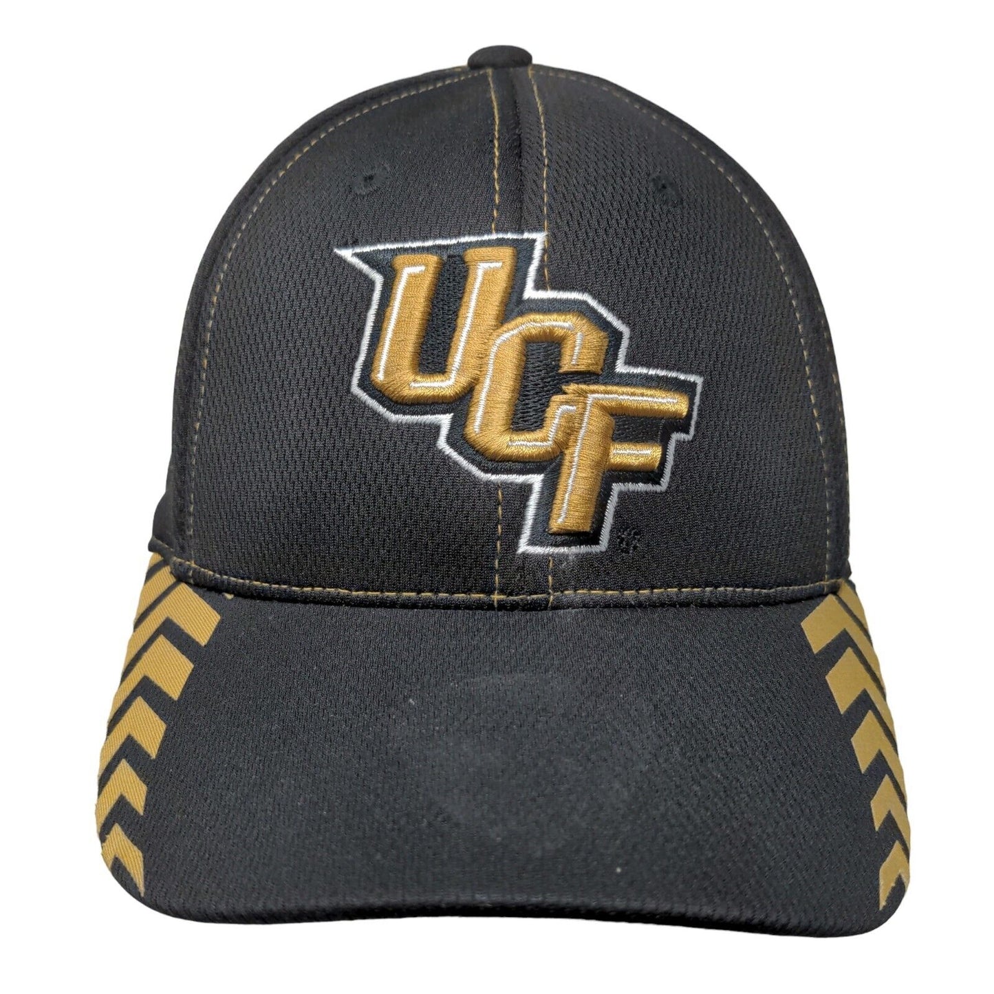 UCF Golden Knights Fitted Hat Black Gold OSFA Top of the World NCAA Embroidered