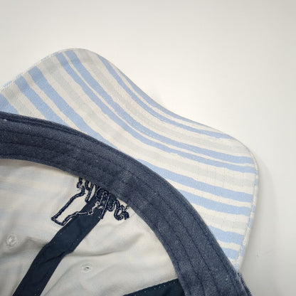 Idaho Slideback Hat Blue One Size Adjustable Embroidered Striped Home Free