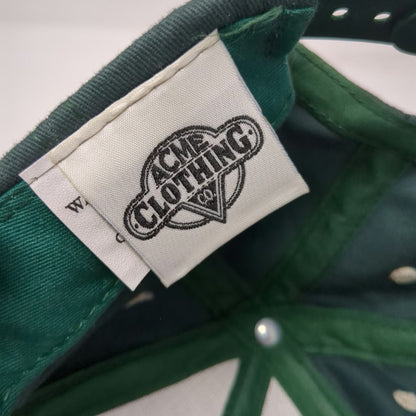 Acme Clothing Co Snapback Green Hat Looney Tunes Bugs Taz Sylvester USA Vintage