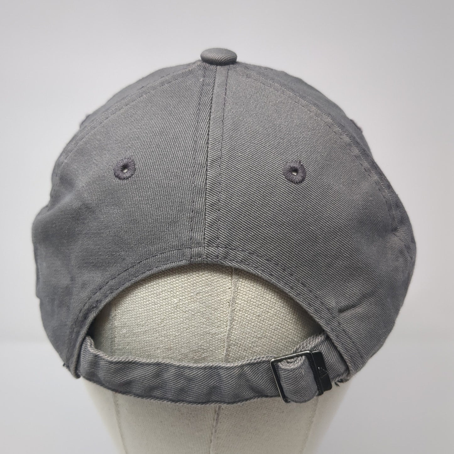 Adidas Slideback Hat Gray One Size Embroidered Logo 3 Stripes Outdoor