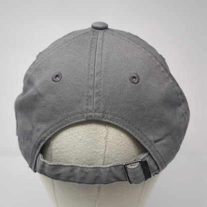 Adidas Slideback Hat Gray One Size Embroidered Logo 3 Stripes Outdoor