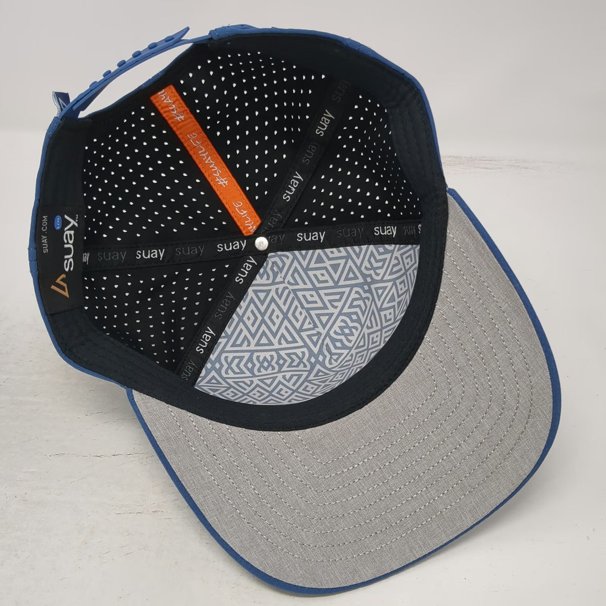 Suay Trucker Hat Blue XL Snapback Perforated Performance CompuNet Logo Patch