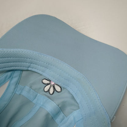 Life is Good 5 Panel Blue Hat One Size Mesh Back Reflective Strap Nylon Daisy