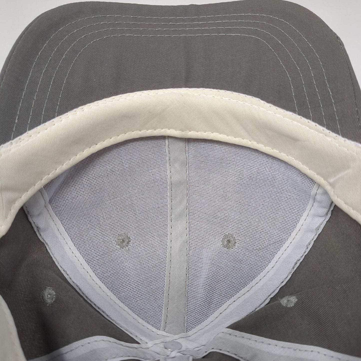 Unbranded Strapback Hat Gray One Size Adjustable Vented Holes 6 Panel Blank