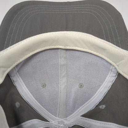 Unbranded Strapback Hat Gray One Size Adjustable Vented Holes 6 Panel Blank