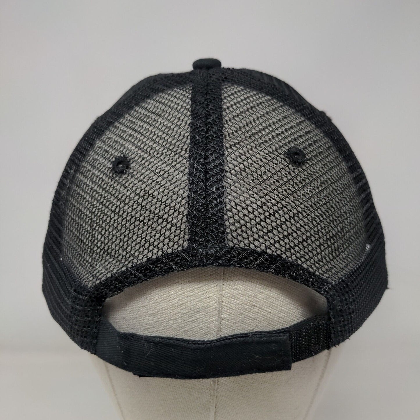 Location Pin Strapback Mesh Back Trucker Hat Gray One Size Colorblock