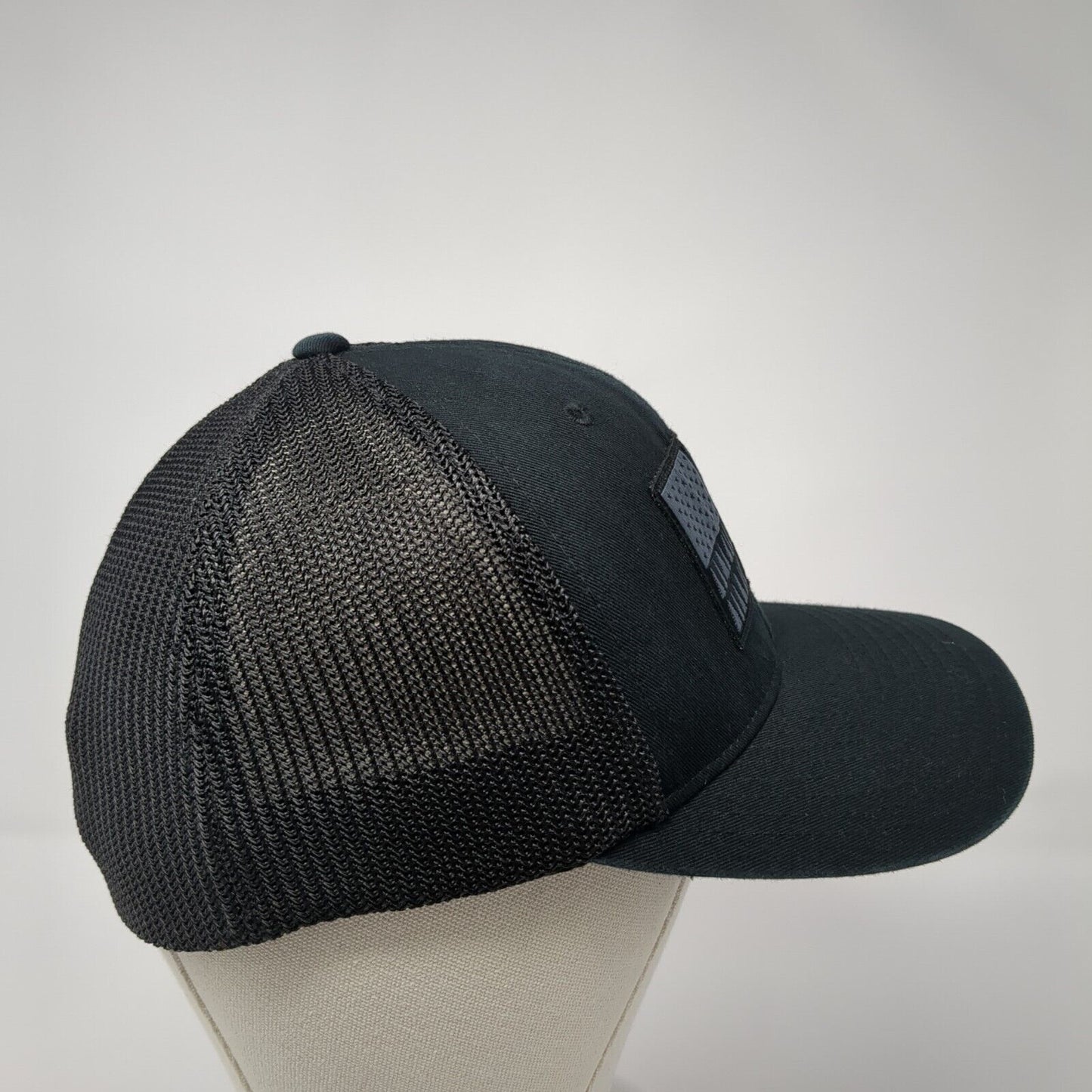 Columbia Tree Flag Unisex Fitted Hat Black S/M Embroidered Patriotic Mesh Back