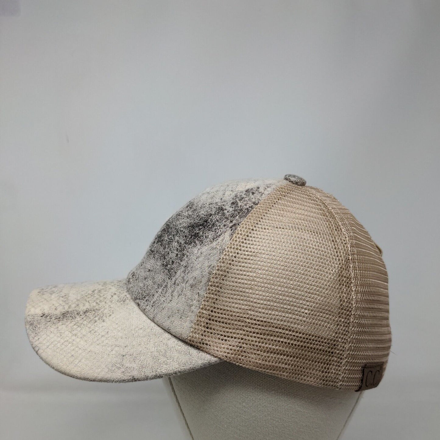 C.C Exclusives Strapback Mesh Back Trucker Hat Multi One Size Ponytail