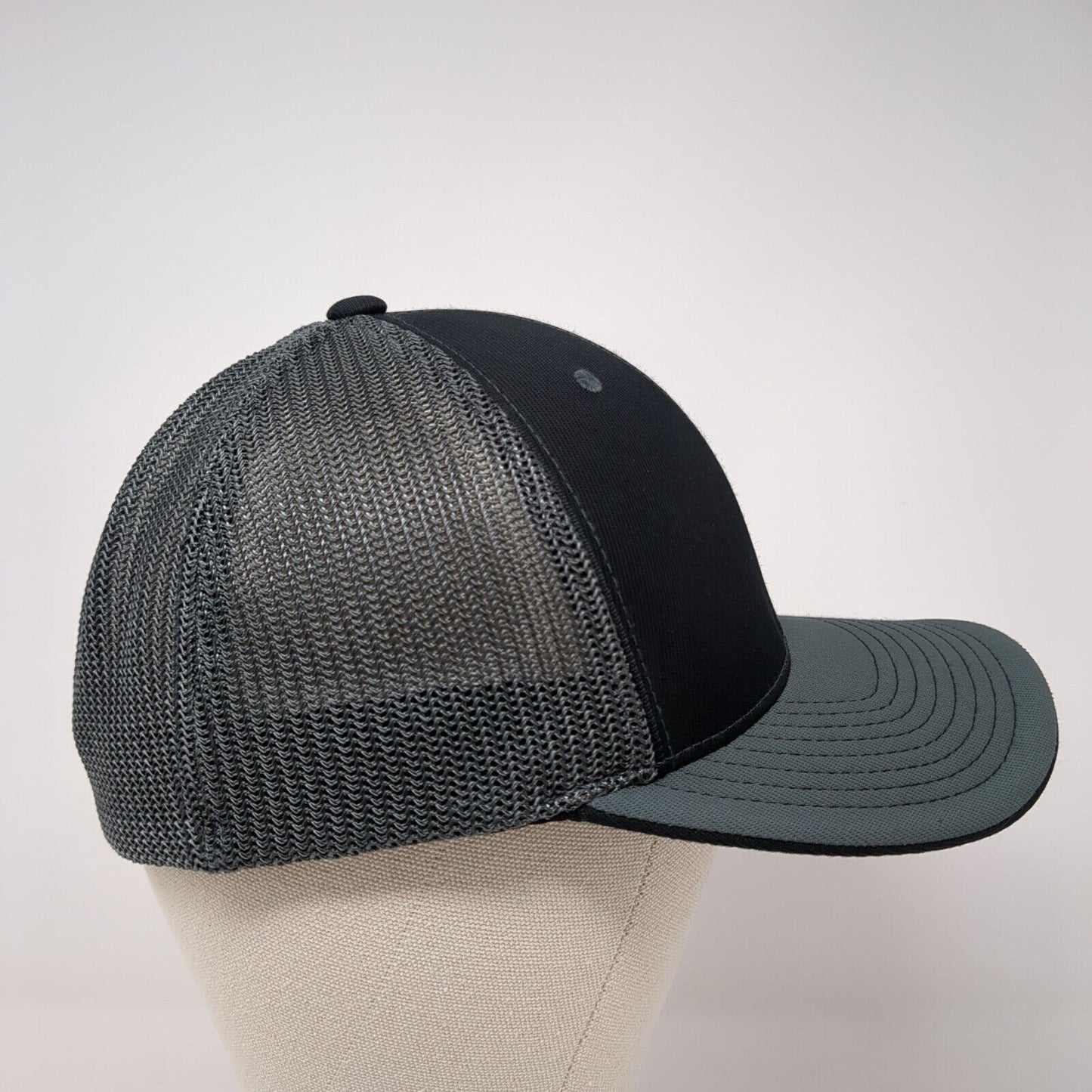 ESI Fitted Mesh Back Trucker Hat Gray 6 7/8-7 3/8 Pacific Headwear