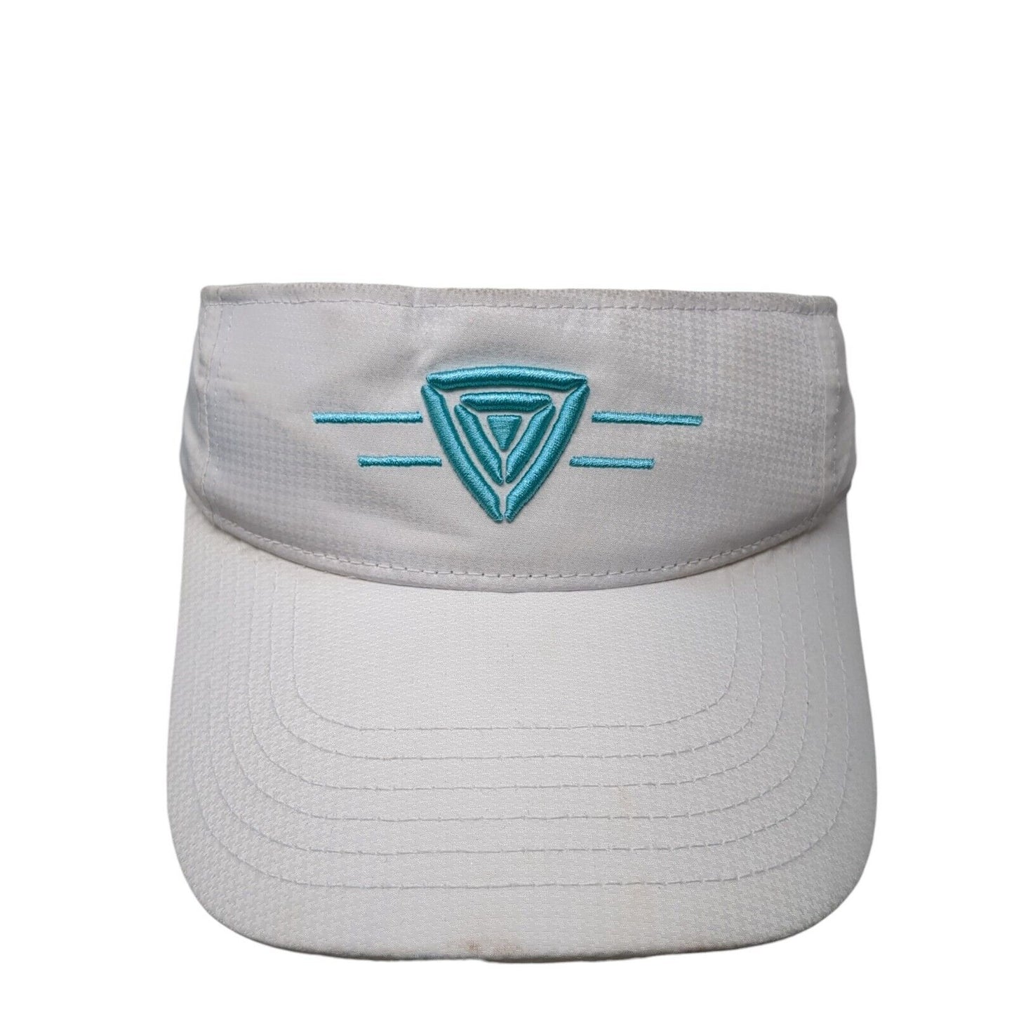 Signatures Strapback Sun Visor Hat White One Size Adjustable Logo