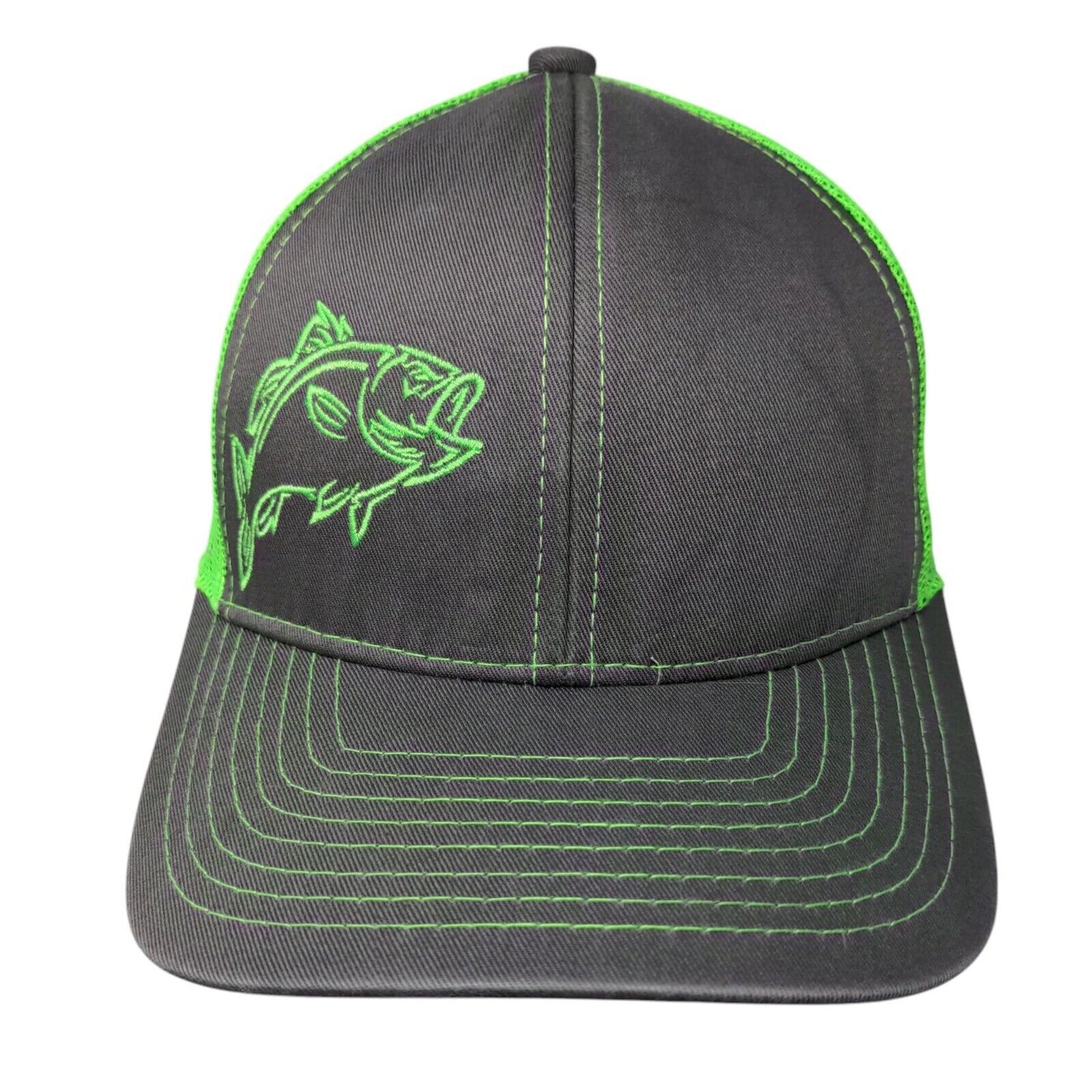 Trophy Tracker Outdoor Cap Snapback Trucker Hat Multi OSFM Embroidered Fish