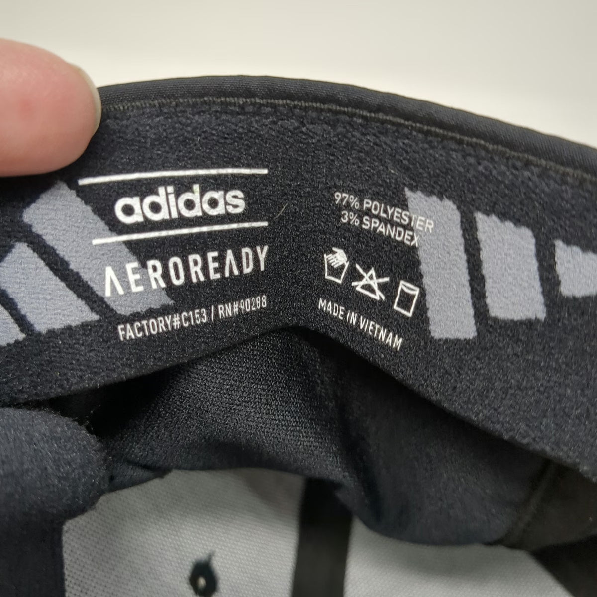 Adidas Baseball Cap Black XL AEROREADY Perforated Stretch Fit 3-Bar Logo Hat
