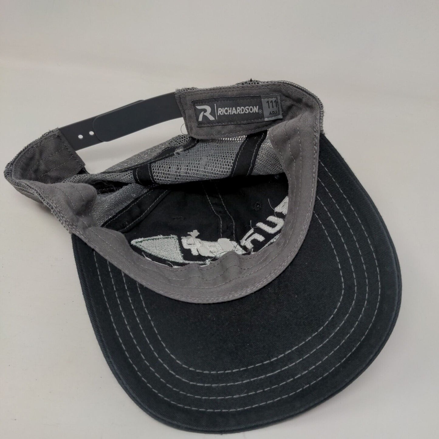 Burley Bobcats Snapback Trucker Hat Black OS Adjustable Mesh Back Richardson