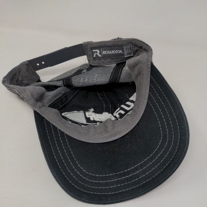 Burley Bobcats Snapback Trucker Hat Black OS Adjustable Mesh Back Richardson