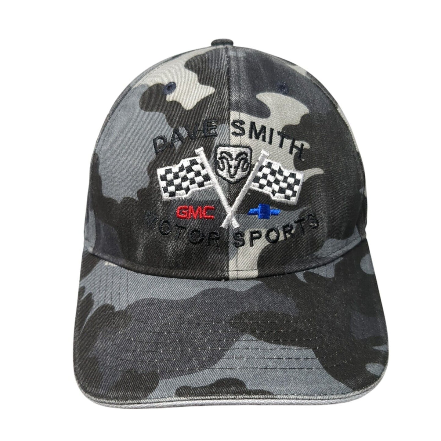 Dave Smith Motorsports Strapback Hat Camouflage One Size Adjustable 360 Apparel