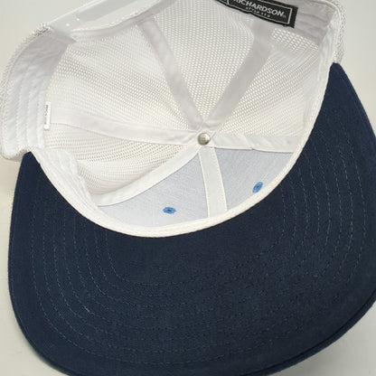 Richardson Trucker Hat Blue One Size The Powerhouse Mountains Mesh Snapback Cap