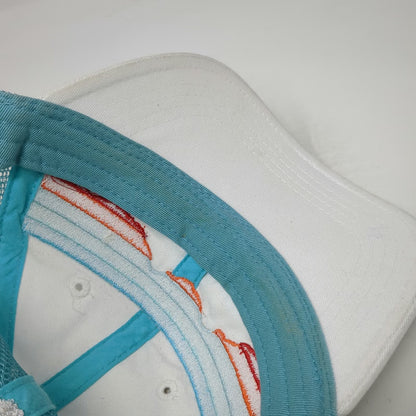 Gear White Blue Trucker Hat One Size Stanley Idaho Mountain Stripe Mesh Snapback