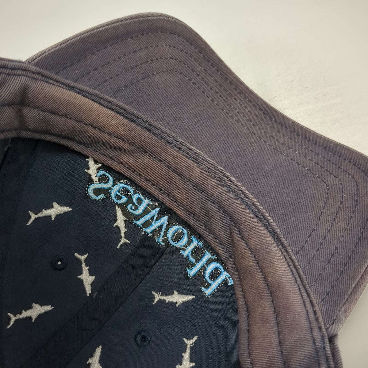 SeaWorld Baseball Cap Blue One Size Sharks Embroidered Cotton Slideback Hat