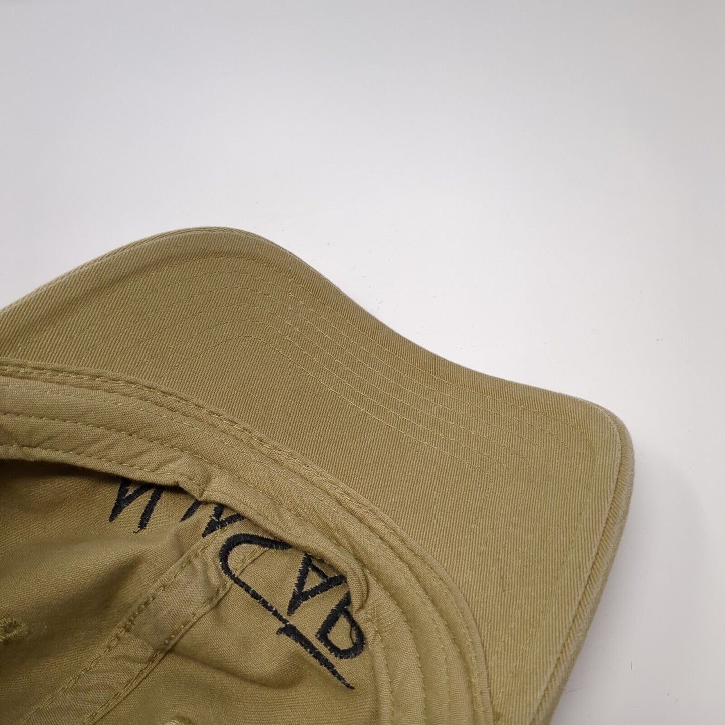 NJASAP SU Strapback Hat Tan One Size Adjustable Embroidered 6 Panel Cotton