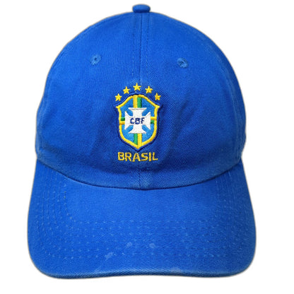 Nike Baseball Cap Blue One Size Brazil Soccer CBF Crest Five Stars Slideback Hat
