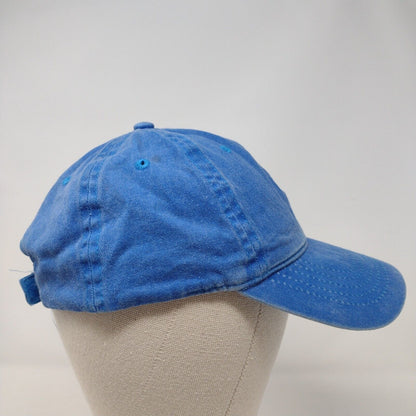 Unbranded Strapback Hat Blue One Size Lightweight Vented Holes 6 Panel Blank