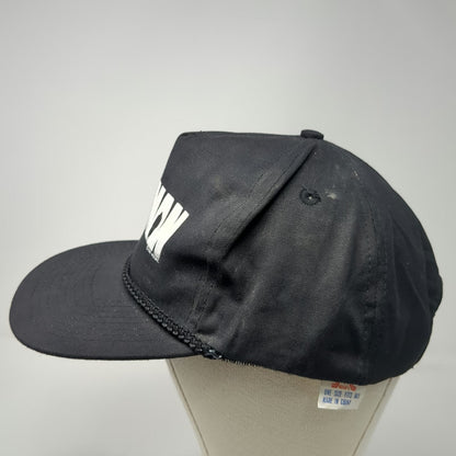 Mohr's Darkman Movie 1990 Promo Black OS Trucker Rope Hat Slideback Vintage