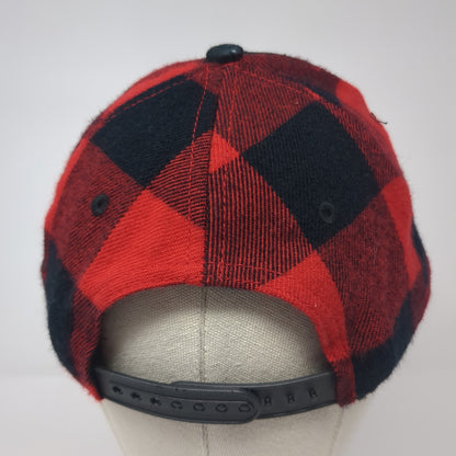 Cabela's Spell Out Snapback Hat Multicolor One Size Plaid Embroidered
