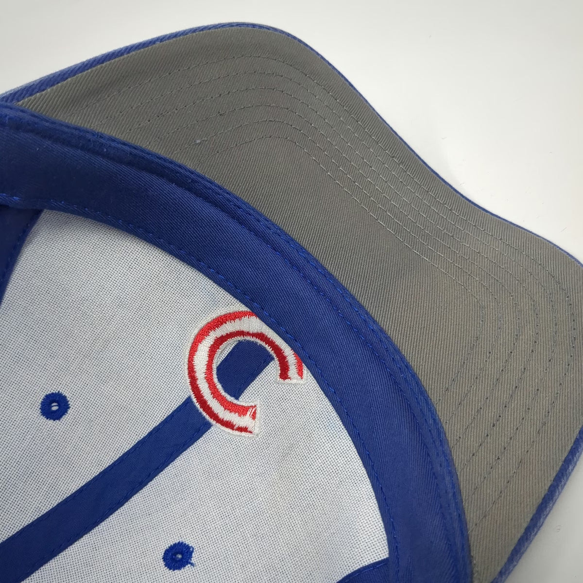 Chicago Cubs MLB Baseball Cap Blue One Size Strapback Cotton Gray Underbrim Hat