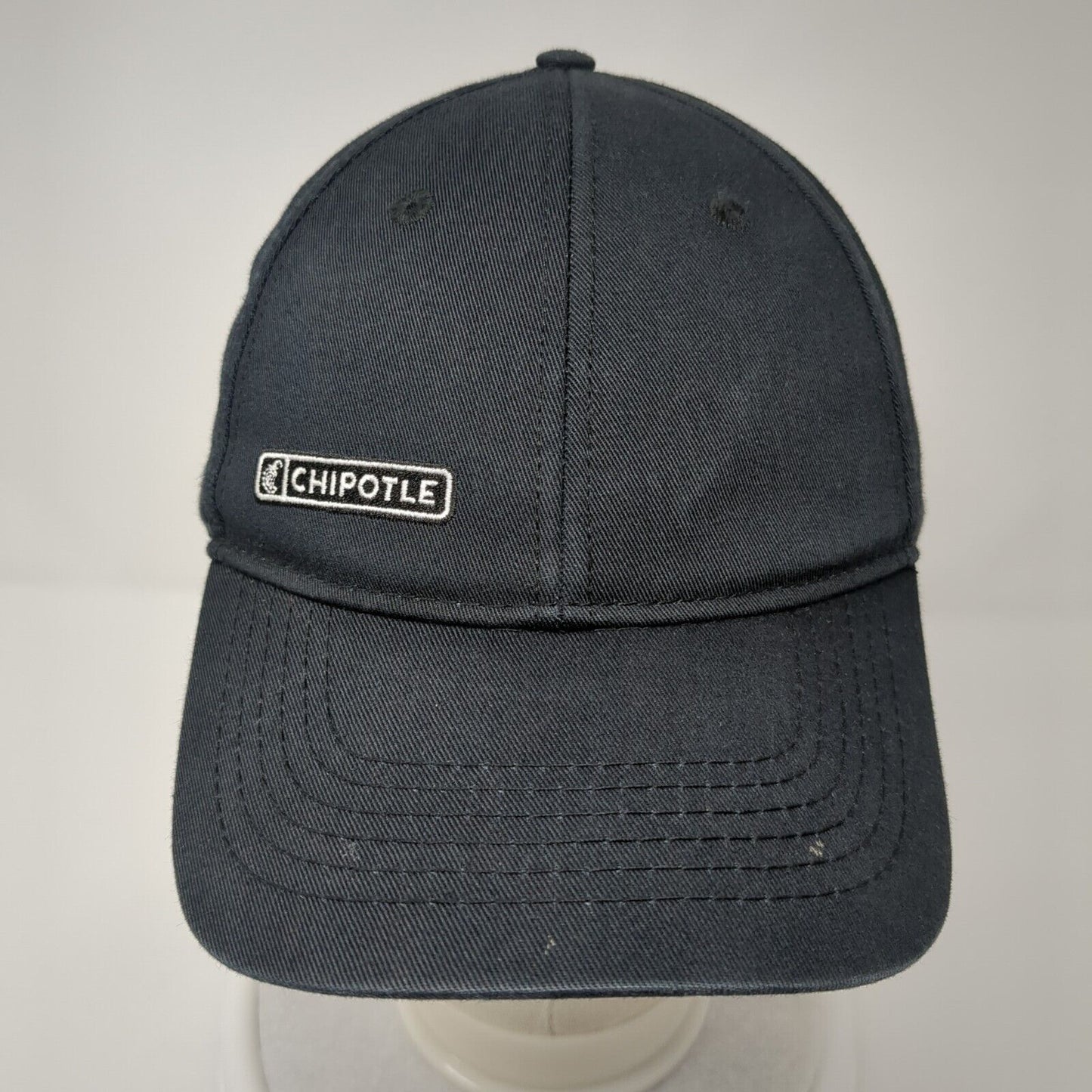 Chipotle Strapback Hat Black One Size Adjustable Embroidered Loomstate