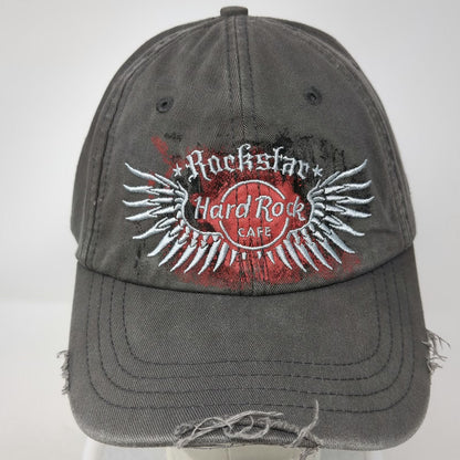 Hard Rock Cafe Phoenix Rockstar Wings Embroidered Gray Baseball Cap Hat One Size