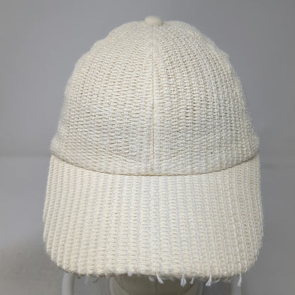 Sonoma Baseball Cap Beige One Size Slideback Woven Straw Frayed Brim Hat Blank