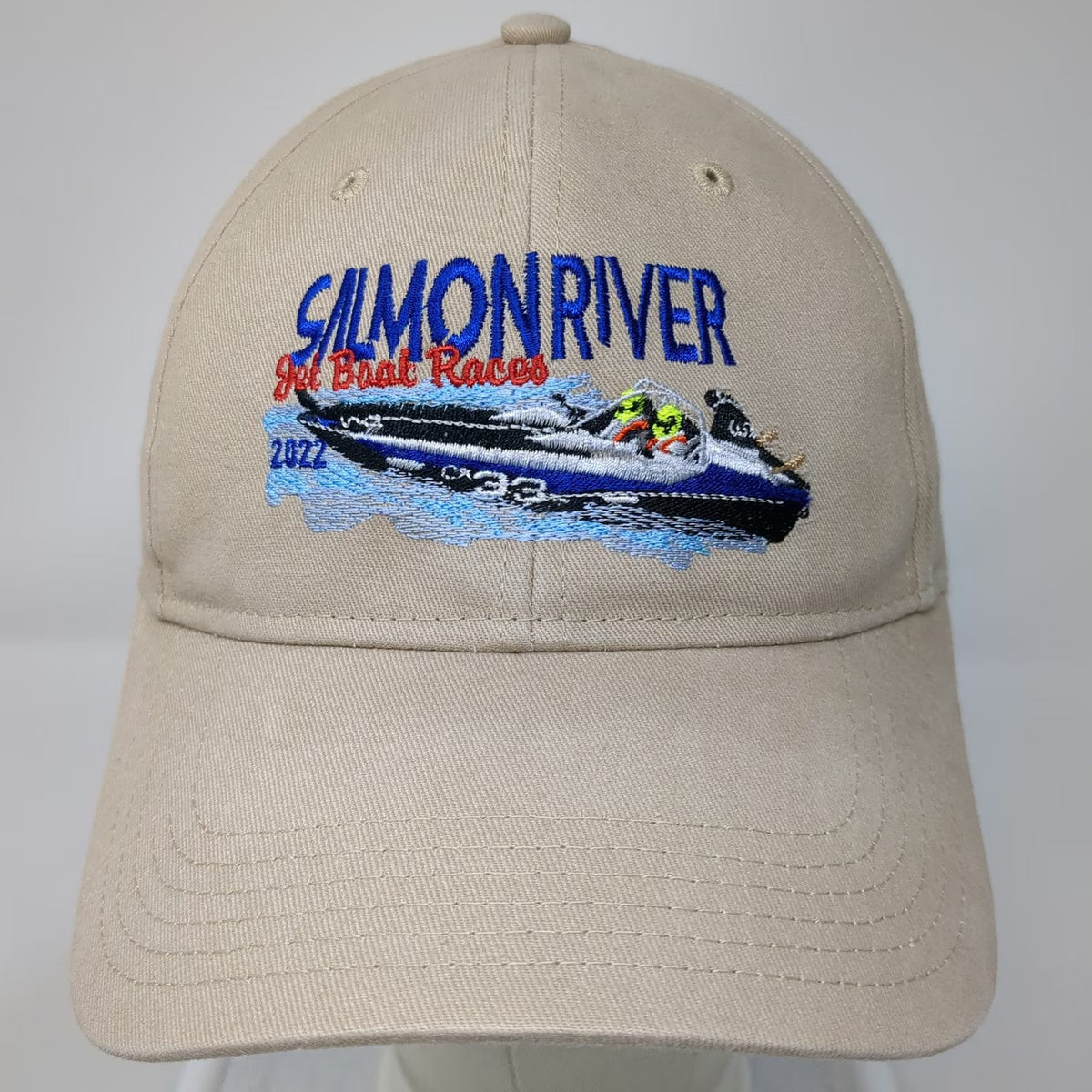 OTTO Salmon River Jet Boat Races 2022 Beige OS Baseball Cap Cotton Strapback Hat