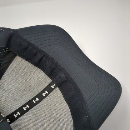 Under Armour Fitted Hat Black One Size Lightweight Emblem Logo 6 Panel