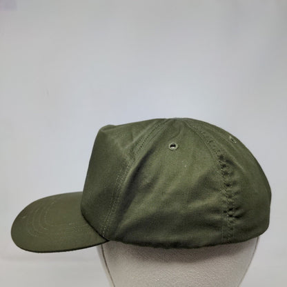 Unbranded Fitted Hat Green Size 7 1/4 Lightweight Vented Holes 6 Panel Blank