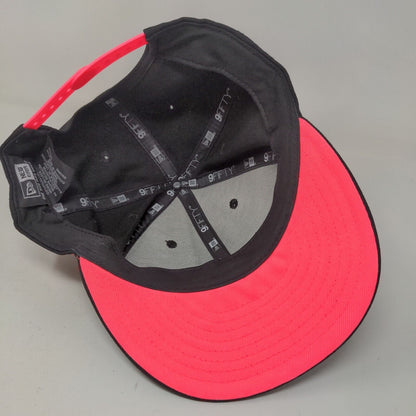 New Era Girl's Snapback Hat 9Fifty Black Pink Blank 100% Polyester