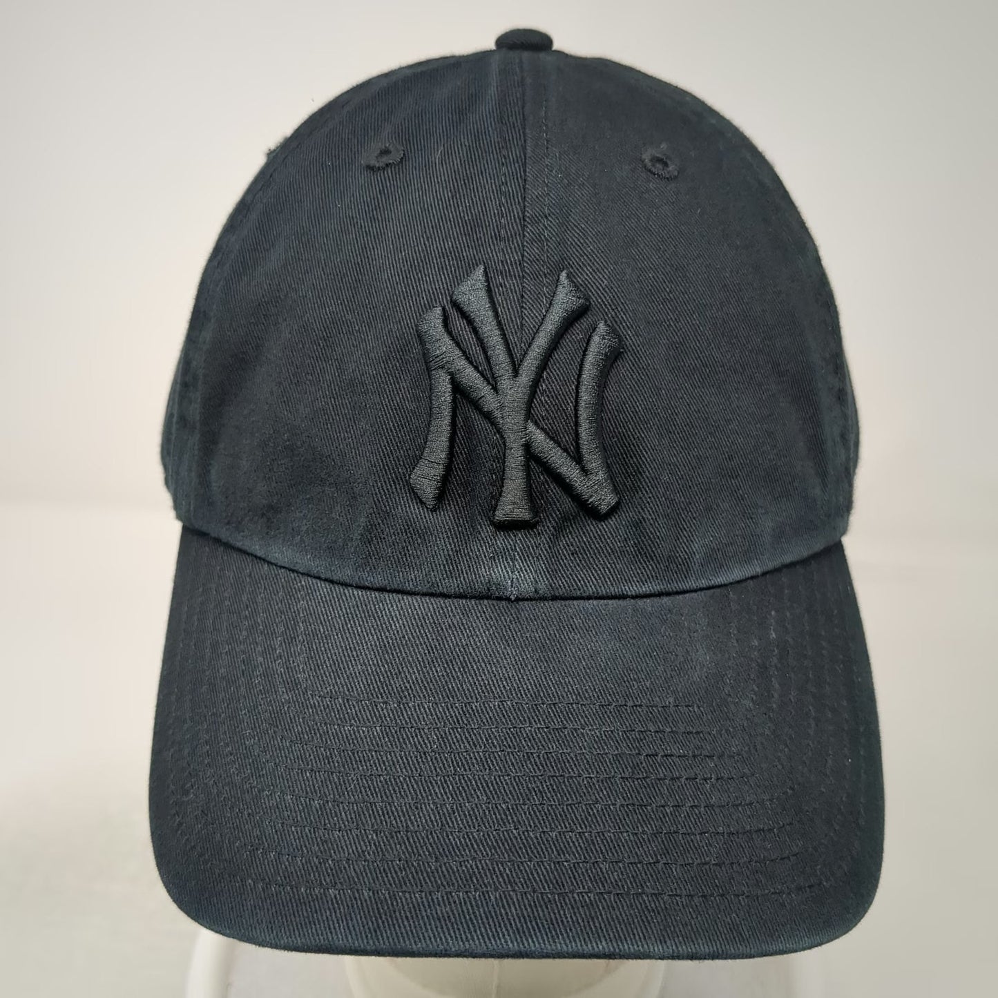 47 Brand New York Yankees MLB Baseball Cap Black One Size Tonal Logo Strapback