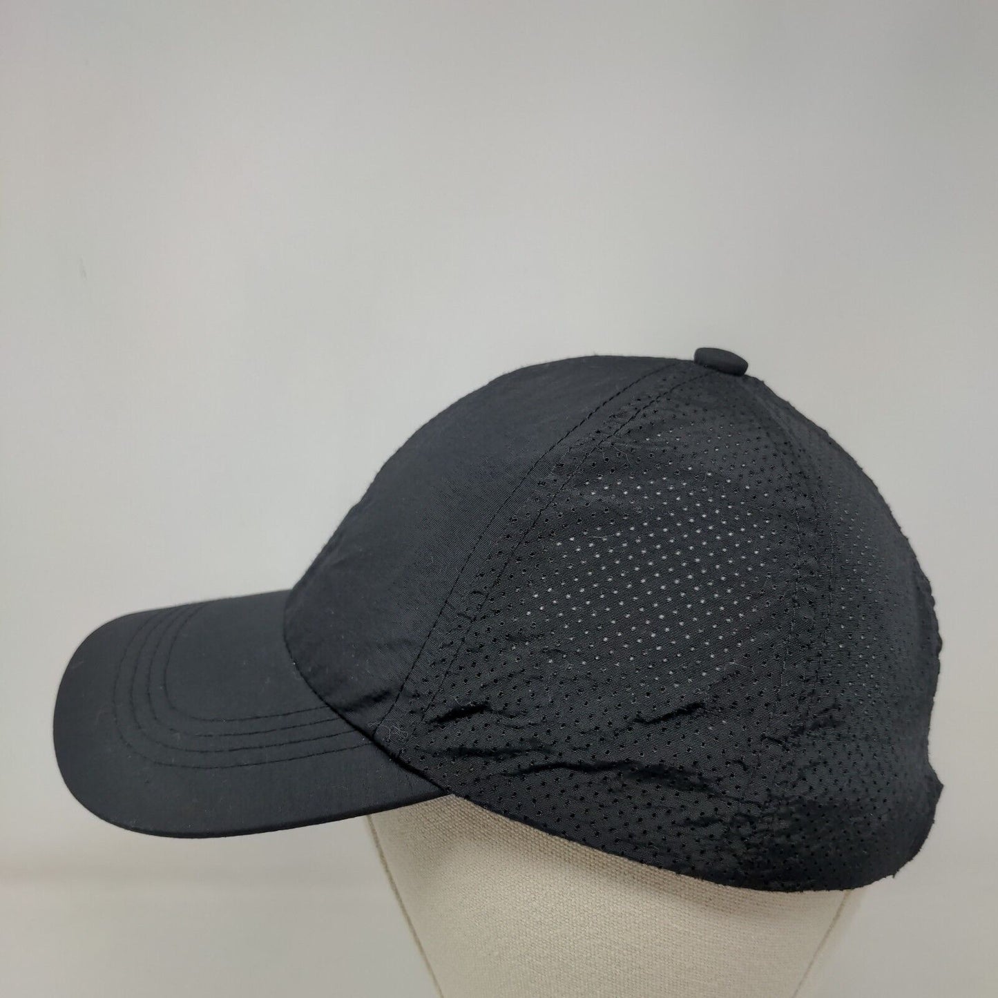 Unbranded Criss Cross Ponytail Strapback Hat Black 57-58cm Solid Blank