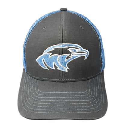 Richardson Trucker Hat Gray Blue One Size MVHS Eagle Embroidered Snapback