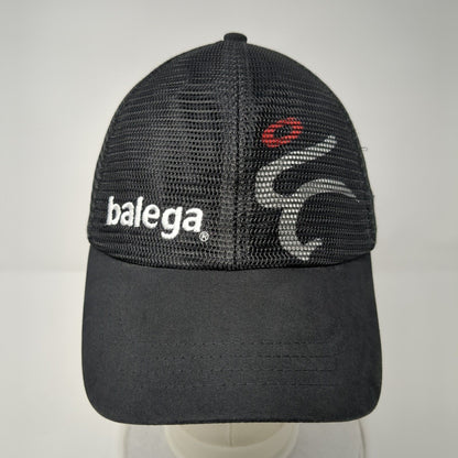 Balega Snapback Trucker Hat Black One Size Mesh Back Solid Boco Gear