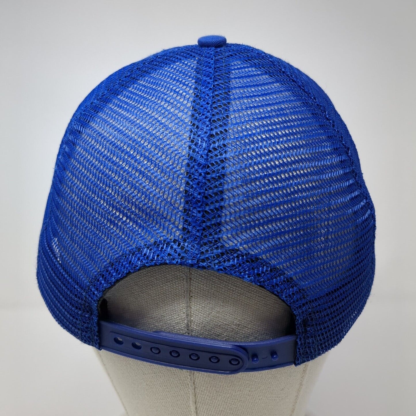 VOTE Elk Snapback Trucker Hat Blue One Size Adjustable Embroidered Mesh Back