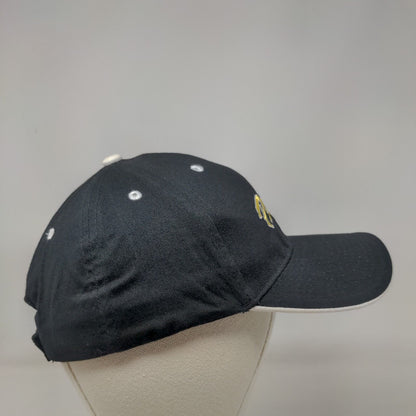 Peak Strapback Hat Black OSFA Embroidered Adjustable 6 Panel Hit Wear