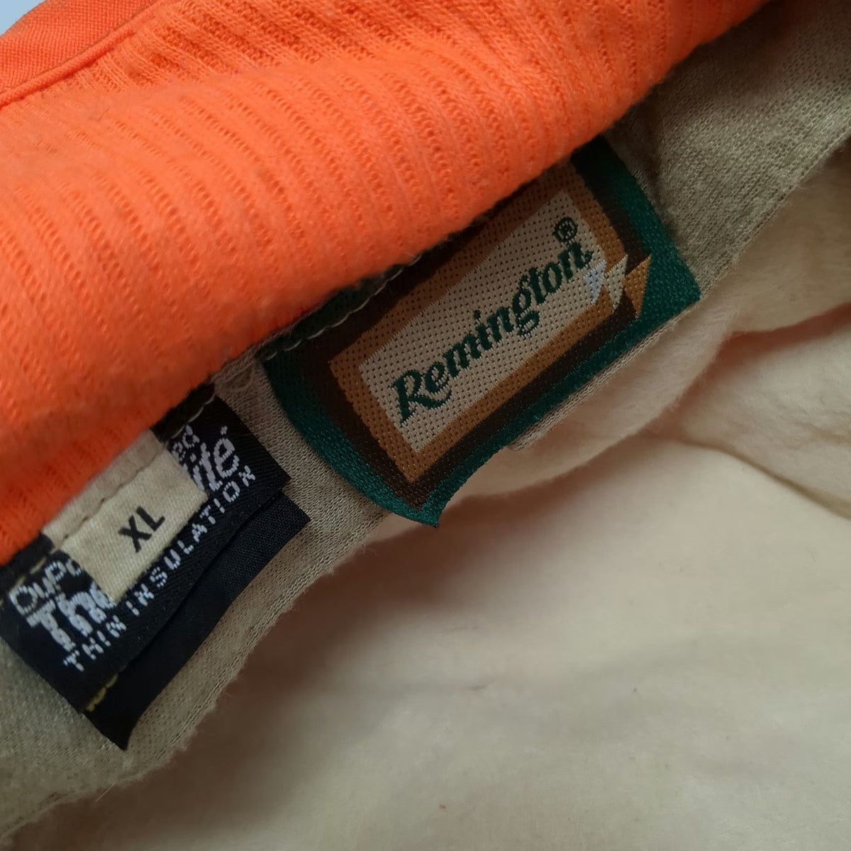 Remington Baseball Cap Orange XL Ear Flaps Thinsulate Blaze Hunting Winter Hat