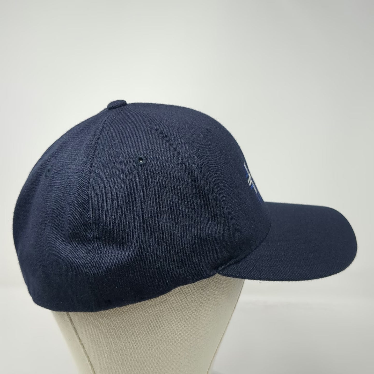 Richardson Blue XL St Lukes Cross Logo Flexfit Fitted Pro 585 Acrylic Wool Hat