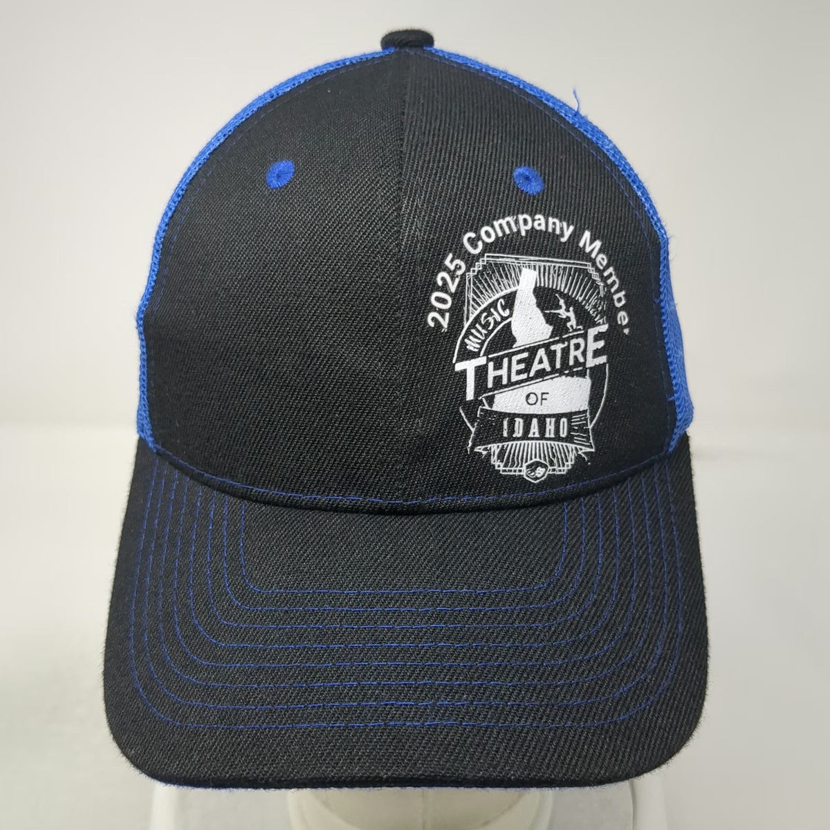 Music Theatre Of Idaho 2025 Company Member Black Blue OSFM Trucker Hat Mesh Brim
